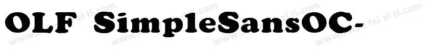 OLF SimpleSansOC字体转换